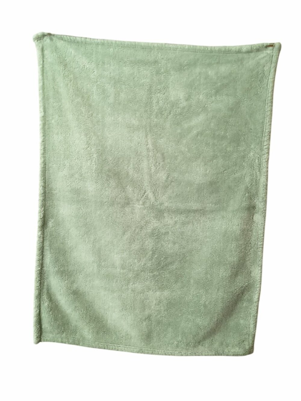 S.L. Home Fashions Solid Green Plush Security Blanket 29" X 38"